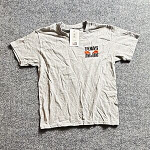 Image One Texas Longhorns Boys Youth M Gray Football Logo Graphic Tee Cotton